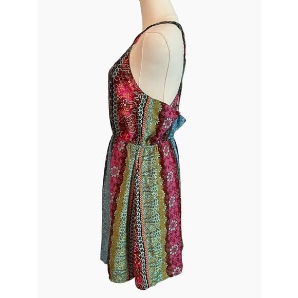 Earthbound Trading Dress XL T Strap Racerback Boho Hippie Gypsy Peasant Granola - Picture 3 of 9